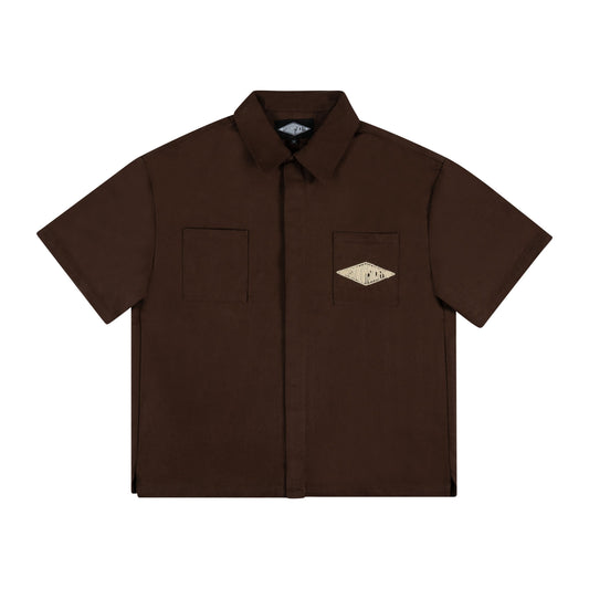 Society Canvas Shirt (Brown)
